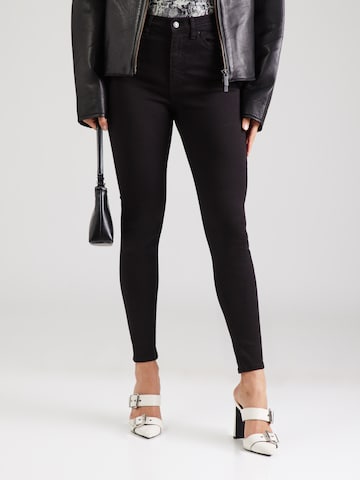 Coupe slim Jean 'JAMIE' TOPSHOP en noir : devant