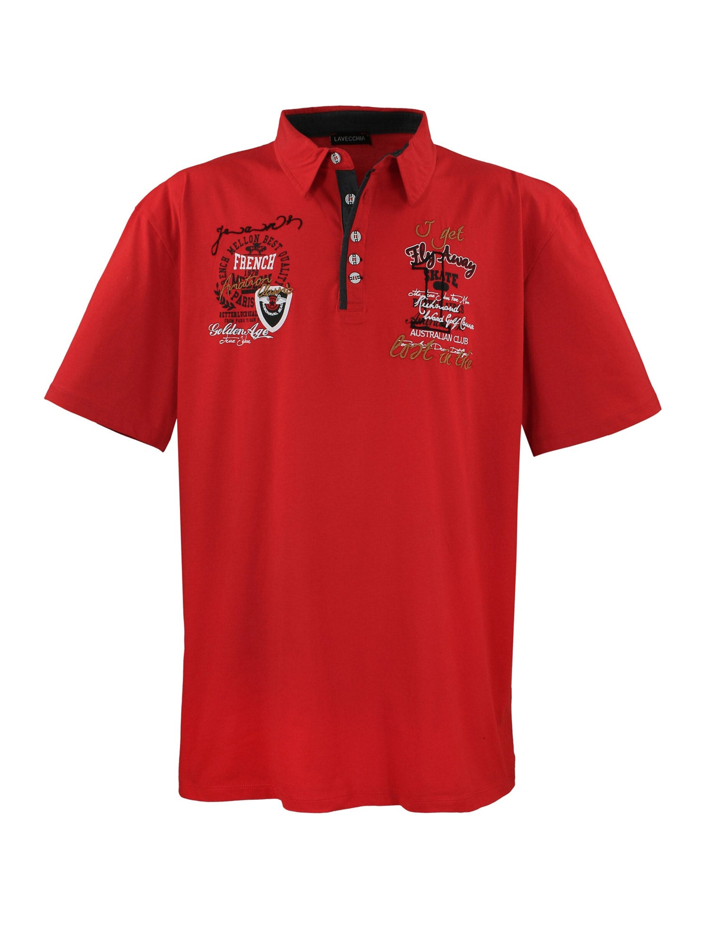Lavecchia T-shirt 'LV-3101 Übergrößen' i röd: framsida