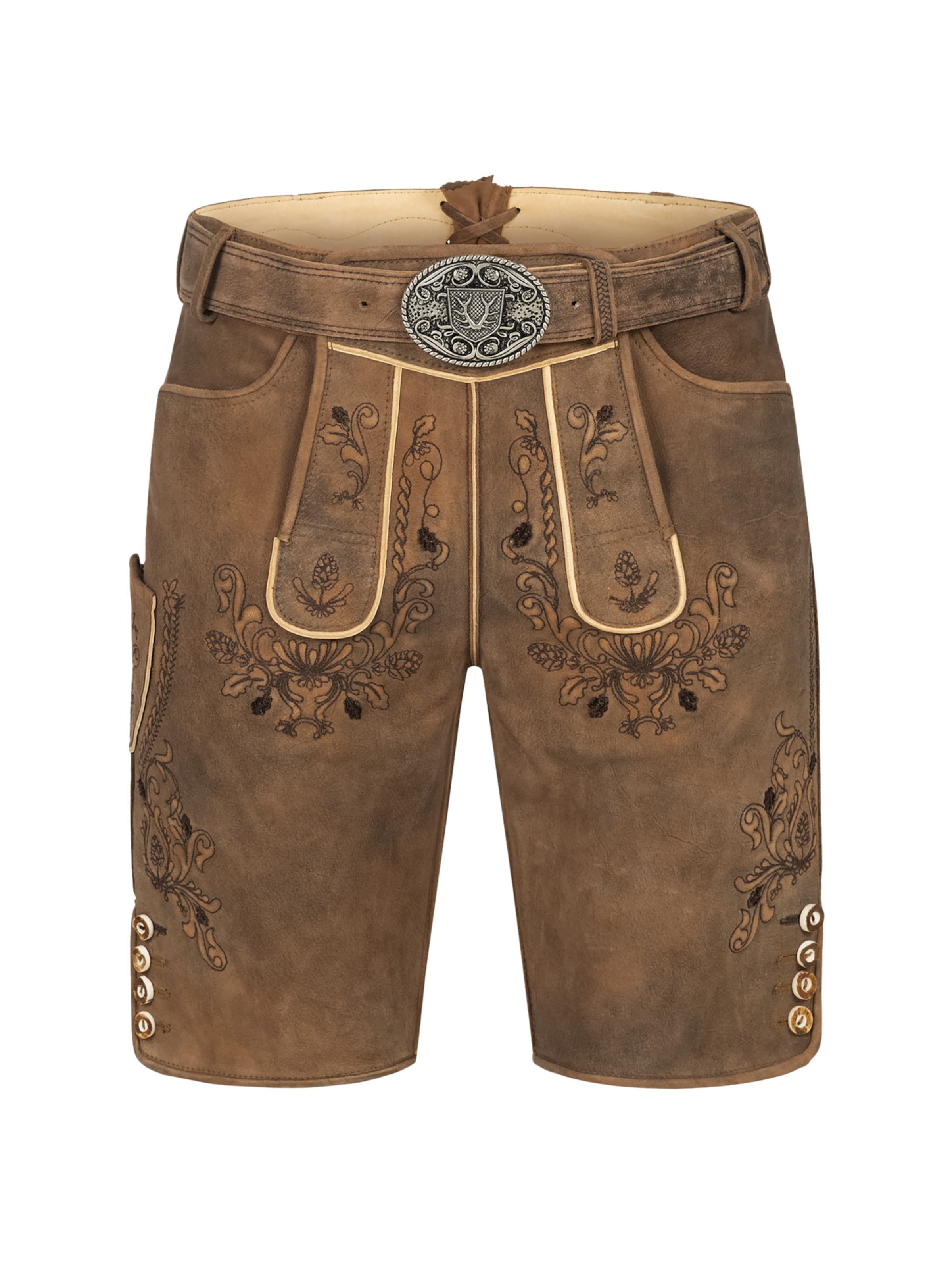 Krüger Buam Regular Hose ' Antonio ' in Braun: Vorderseite