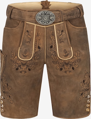 Pantalon folklorique ' Antonio ' Krüger Buam en marron : devant