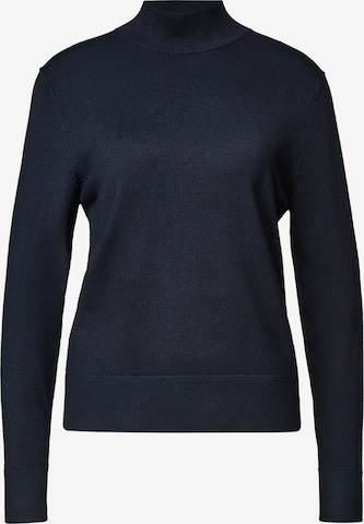 STREET ONE Basic Pullover mit Turtle Neck in Blau: Vorderseite