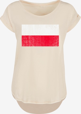 T-shirt F4NT4STIC en beige : devant
