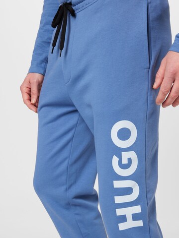 HUGO - Tapered Calças 'Dutschi' em azul
