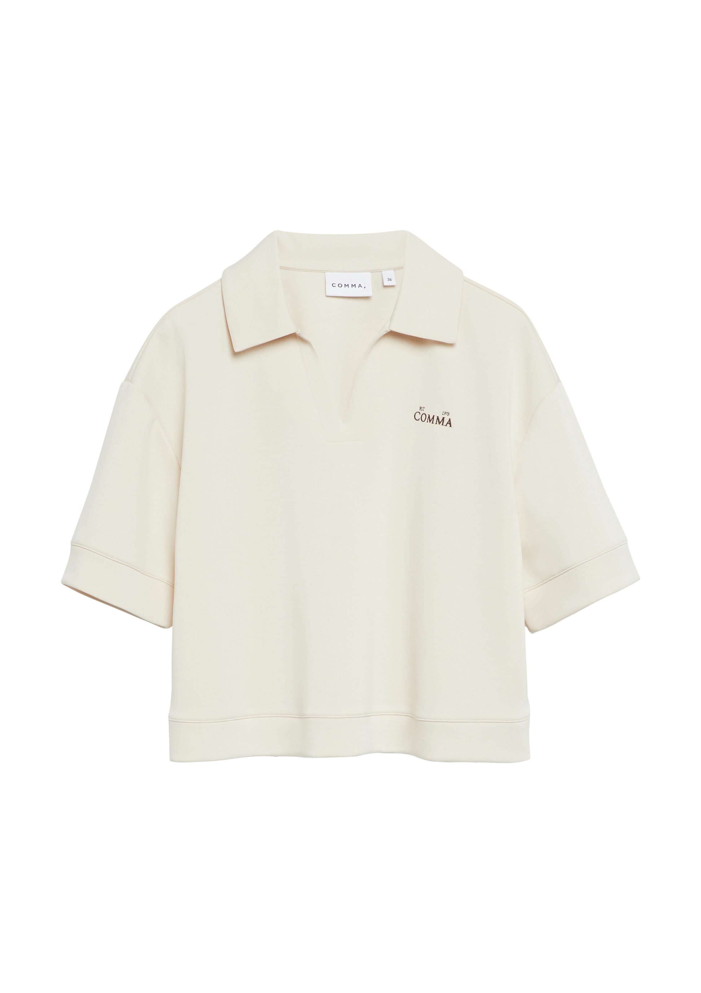 COMMA Sweatshirt in Beige: voorkant