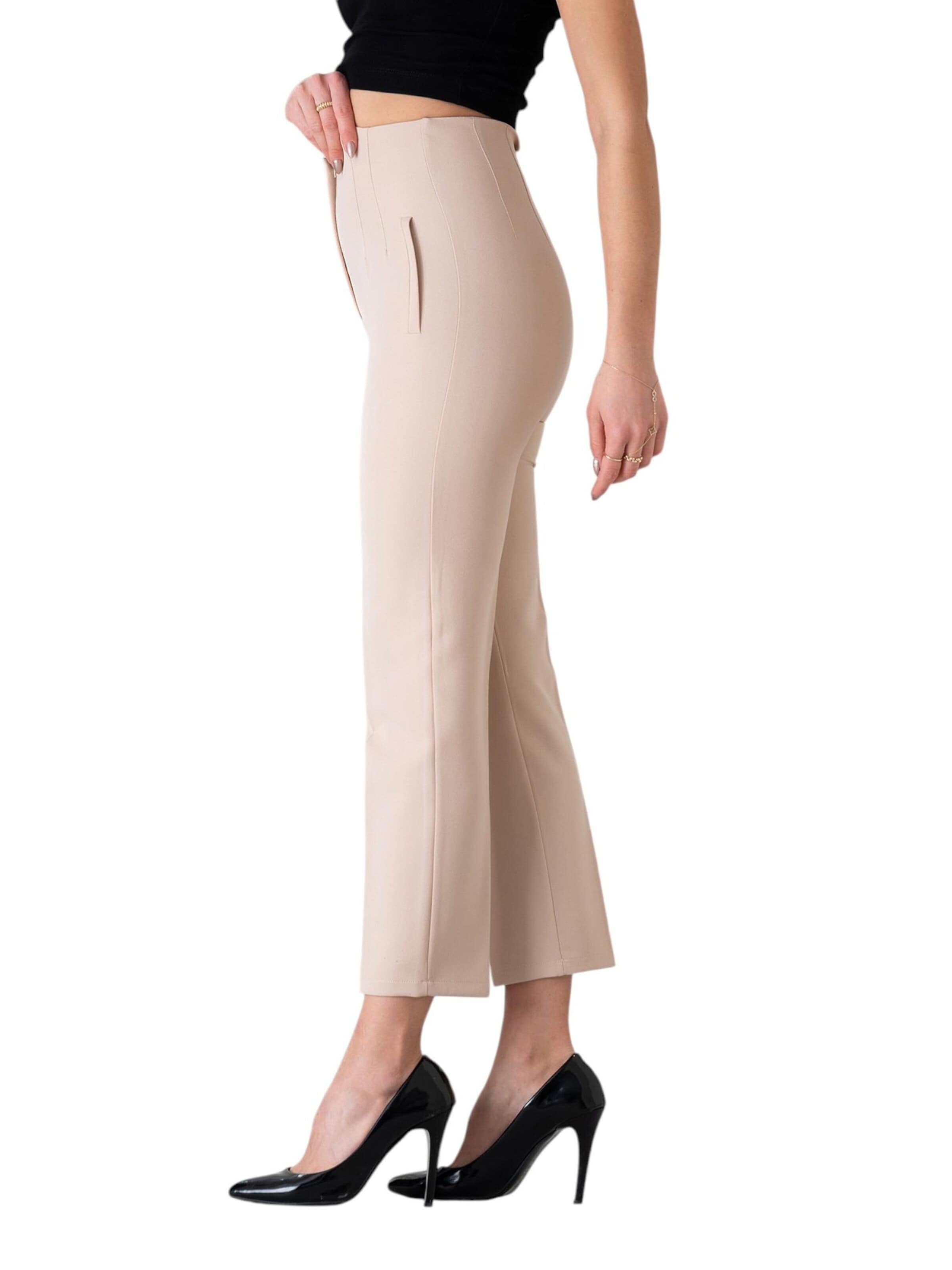 Slimfit Pantaloni con piega frontale 'Alessia' di fashionshowcase in beige