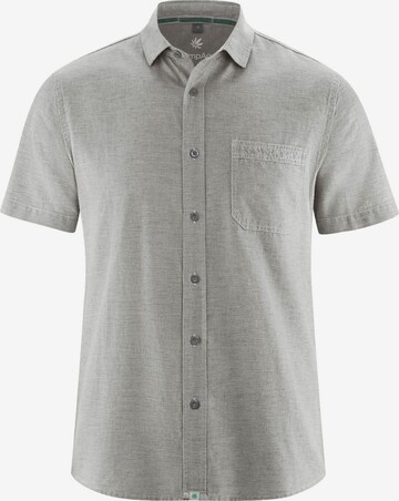 HempAge Regular fit Button Up Shirt in Grey: front