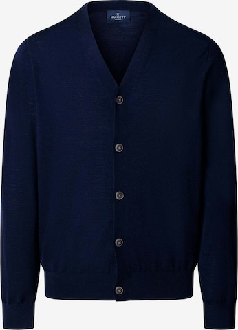 Hackett London Gebreid vest ' ESS' in Blauw: voorkant