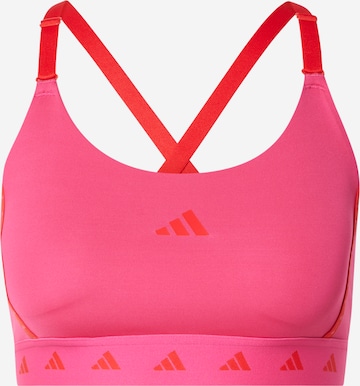 ADIDAS PERFORMANCE Bralette Sports Bra 'Aeroimpact Light-Support Techfit' in Pink: front