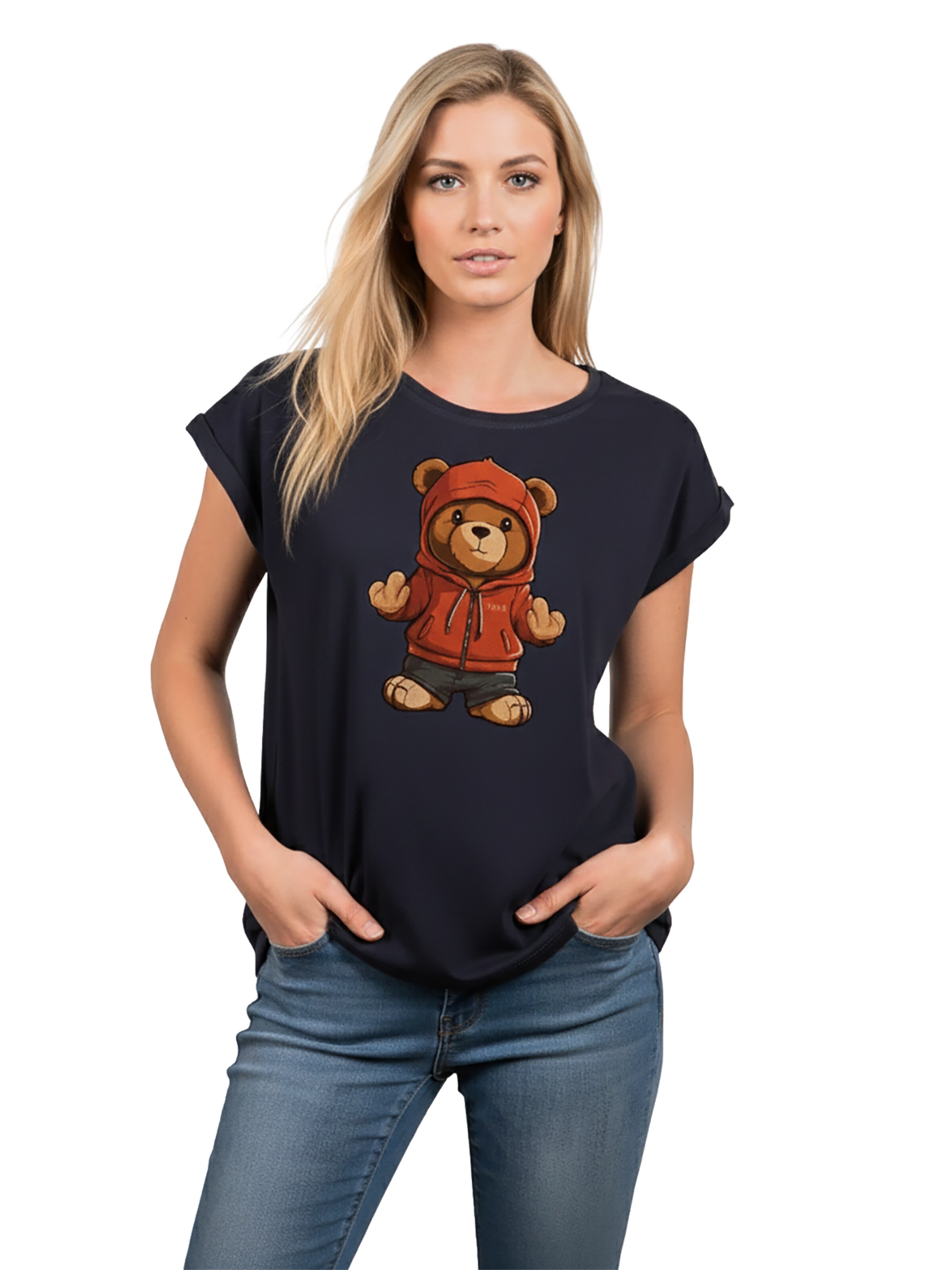 MAKAYA Shirt 'Teddy' in Blue