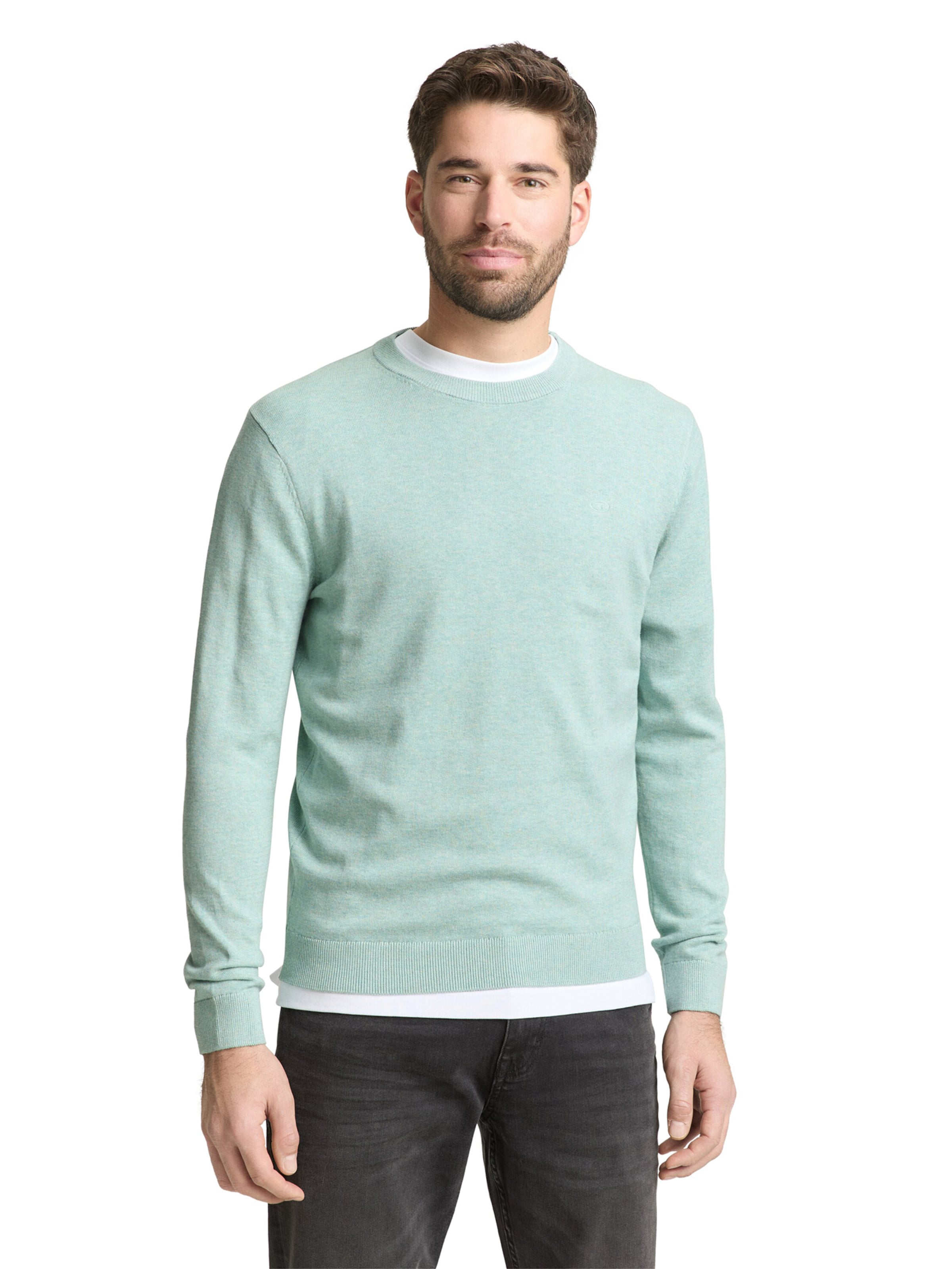 Pull-over TOM TAILOR en vert : devant