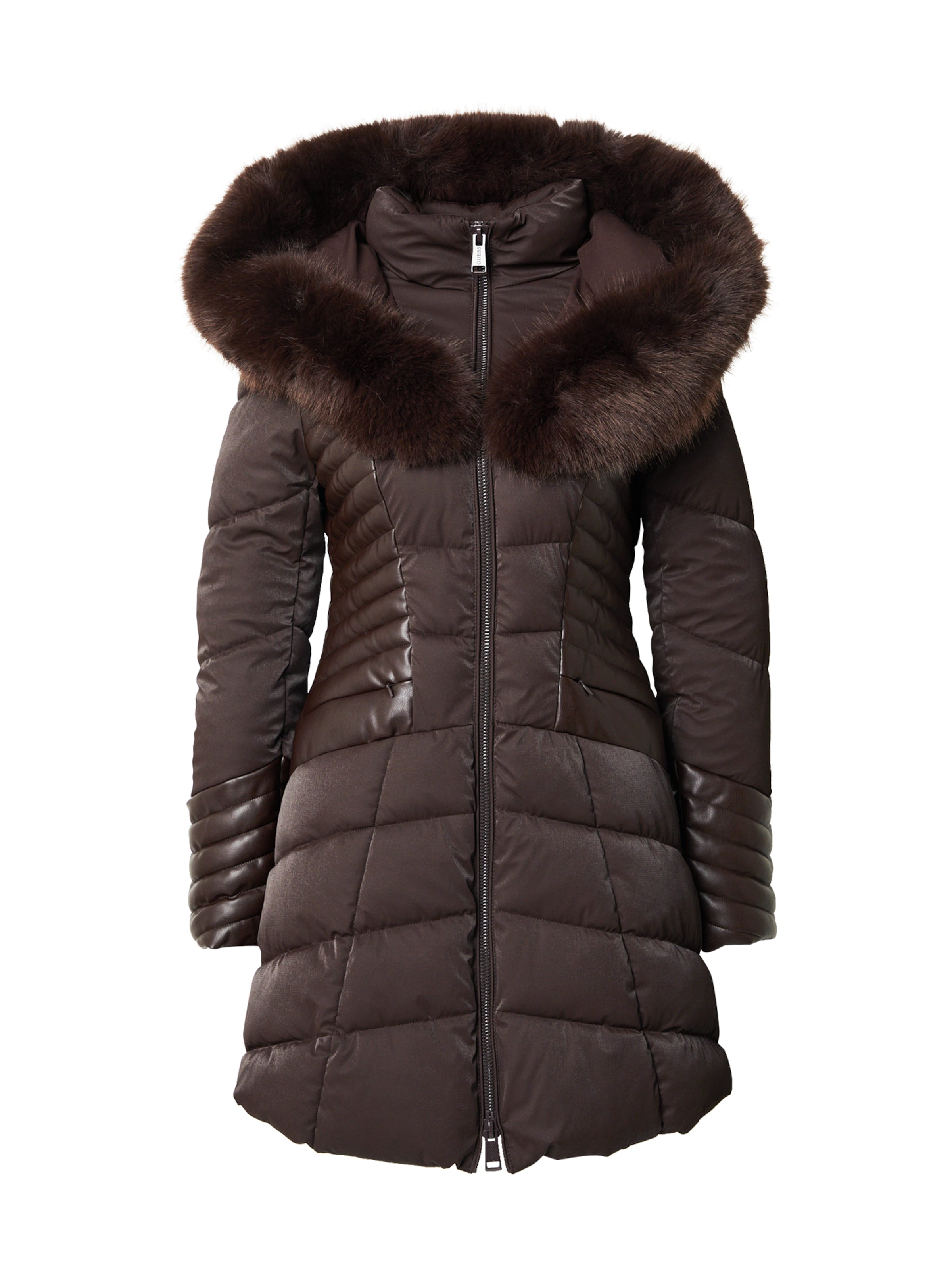 brūns GUESS Ziemas mētelis 'New Oxana': no priekšpuses