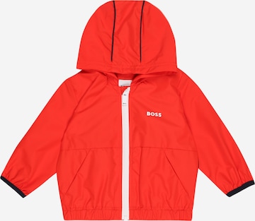 BOSS Kidswear Φθινοπωρινό και ανοιξιάτικο μπουφάν σε κόκκινο: μπροστά