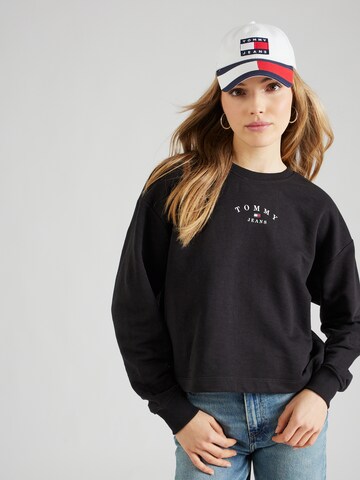 Tommy Jeans Sweatshirt 'Essential' in Schwarz