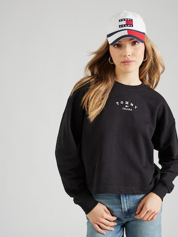 Tommy Jeans - Sweatshirt 'ESSENTIAL' em preto