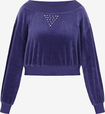 fainaSweater majica 'Fashion Look' - plava boja: prednji dio