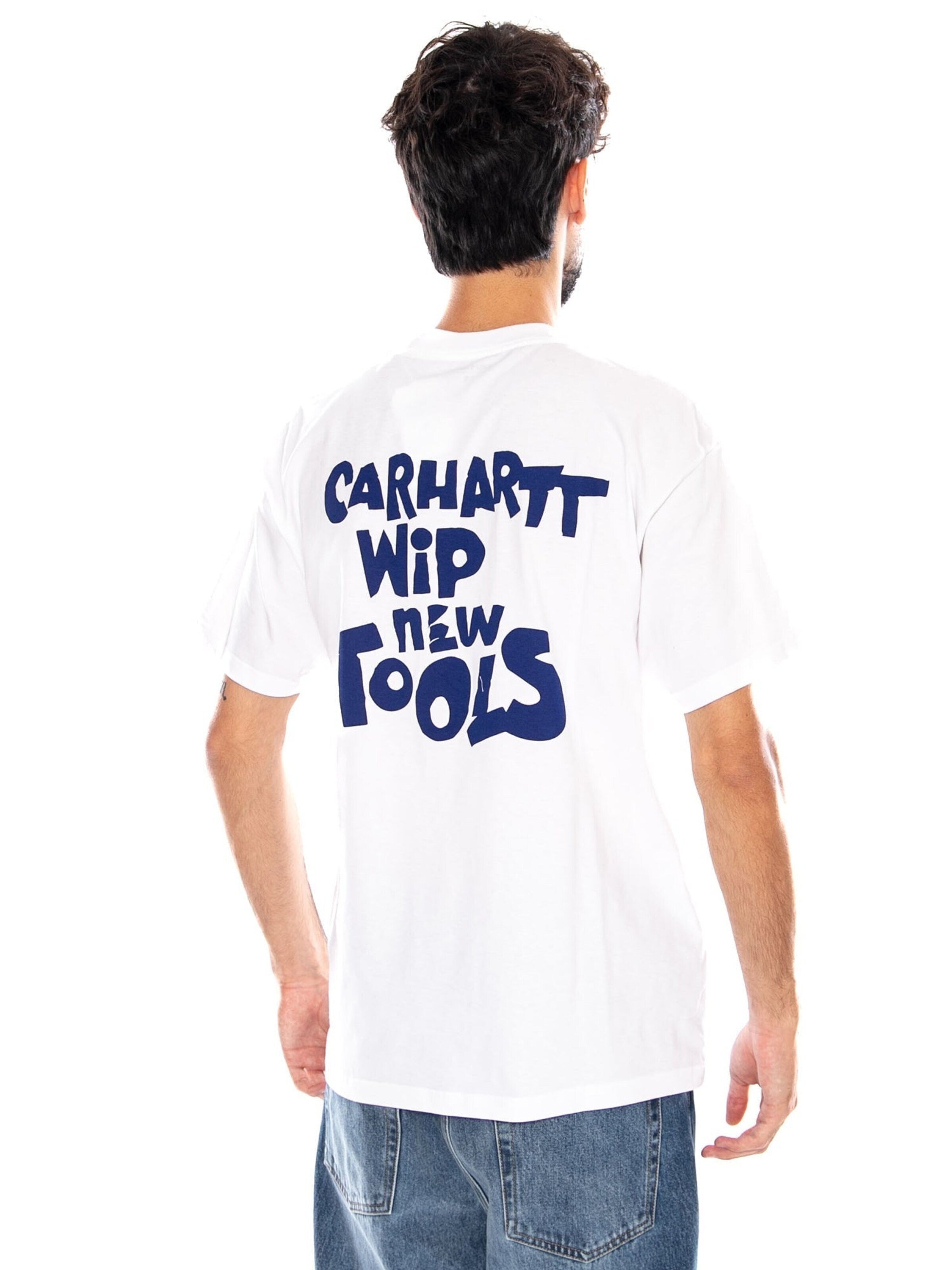 Carhartt WIP Koszulka 'S/S CUTOUT T-SHIRT WHITE' w kolorze biały