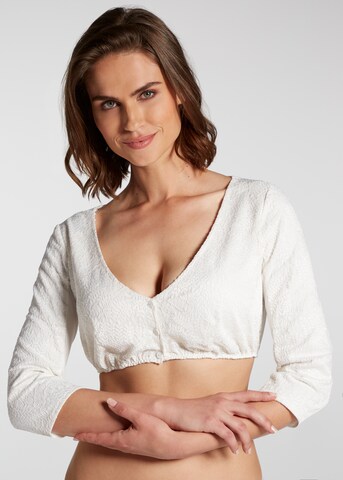 SPIETH & WENSKY Klederdracht blouse 'Pfifferling' in Wit: voorkant
