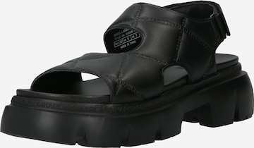 Sandalo 'TREKKA' di Karl Lagerfeld in nero: frontale