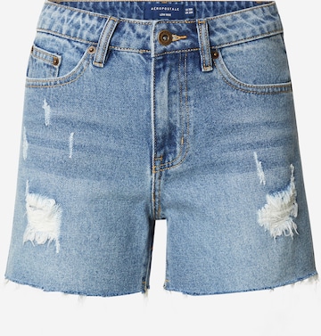 mėlyna AÉROPOSTALE Standartinis Džinsai: priekis