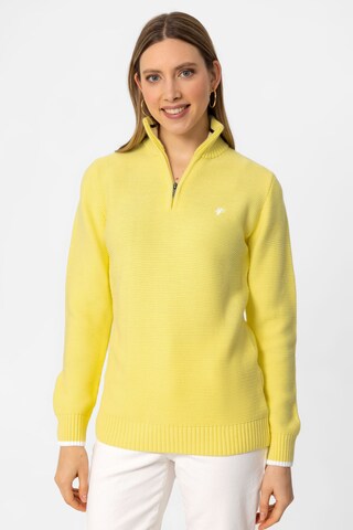 Pullover 'AILEEN' di DENIM CULTURE in giallo: frontale