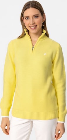 DENIM CULTURE Sweater 'DINA' in Yellow: front