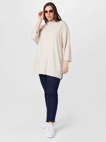 SAMOON Pullover in Beige