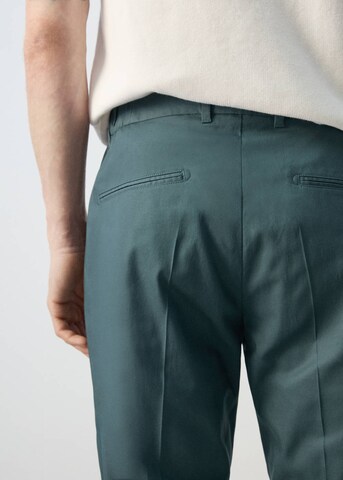 MANGO MAN Regular Pants 'Tenceli' in Green