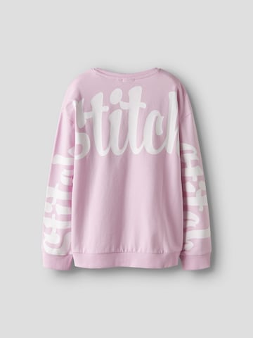 NAME IT Sweatshirt 'Stitch' in Roze
