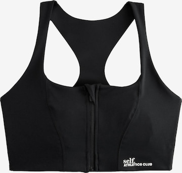 Soutien-gorge de sport self. en noir : devant