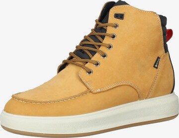 FRETZ MEN Lace-Up Boots in Yellow: front