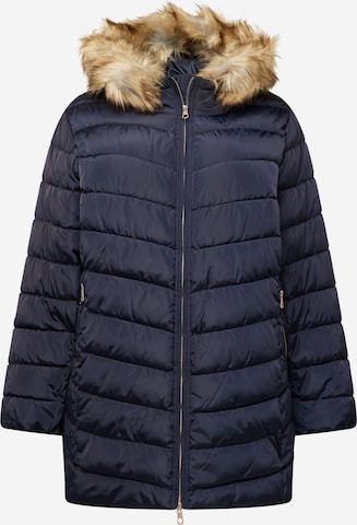 ONLY Carmakoma Winterjacke in Blau: predná strana