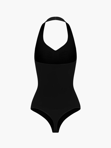 cfab (formerly creamy fabrics) Shapingbody 'Neckholder Shapewear mit String'‌‌ in Schwarz: Vorderseite
