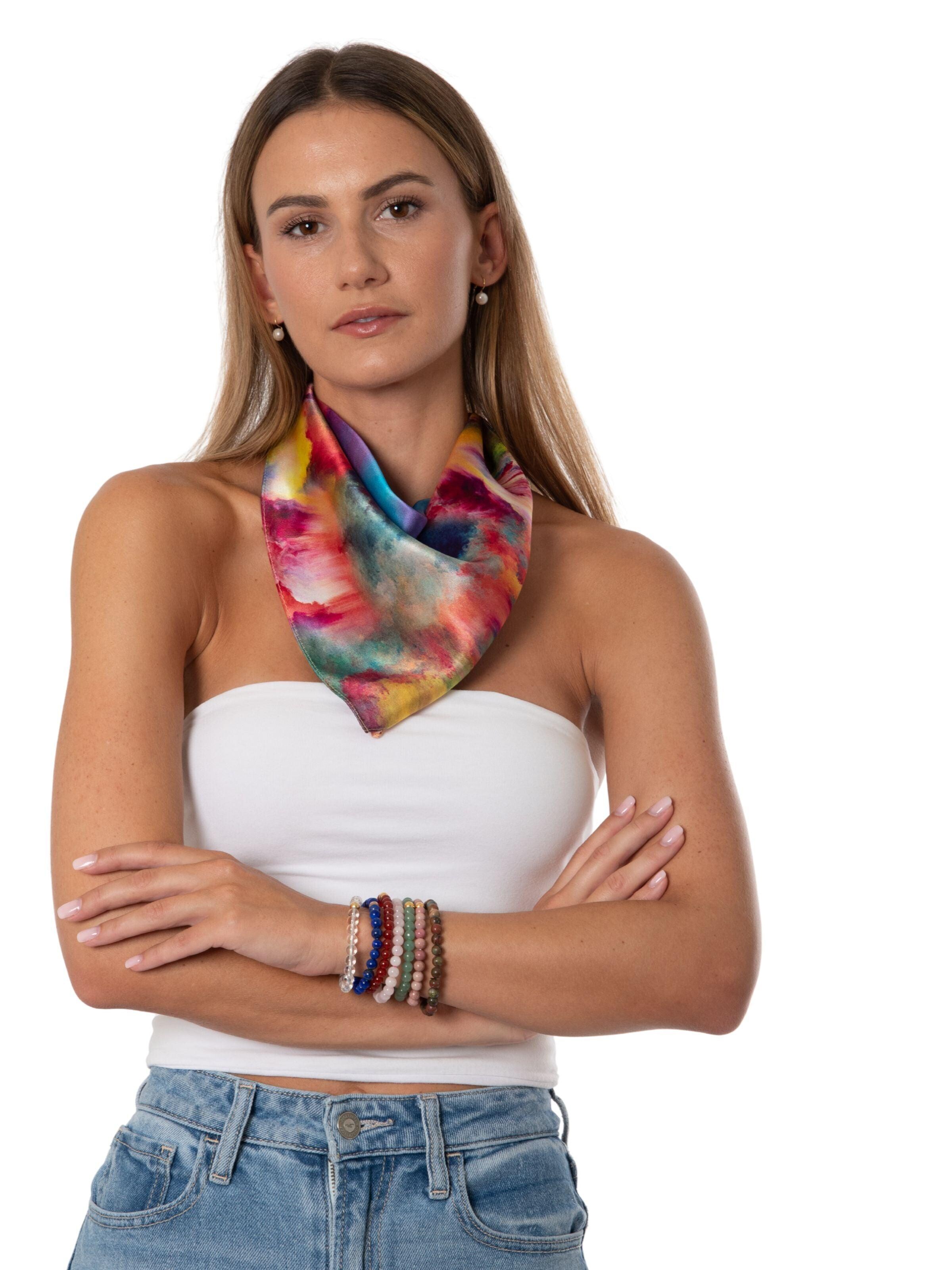 MayTree Scarf 'Seidentuch Viva la Vida' in Red: front