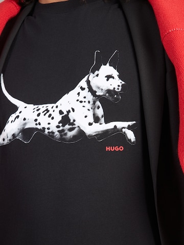 HUGO Shirt 'Dirunn' in Zwart