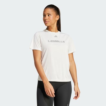 ADIDAS PERFORMANCE Funksjonsskjorte 'Les Mills' i hvit: forside