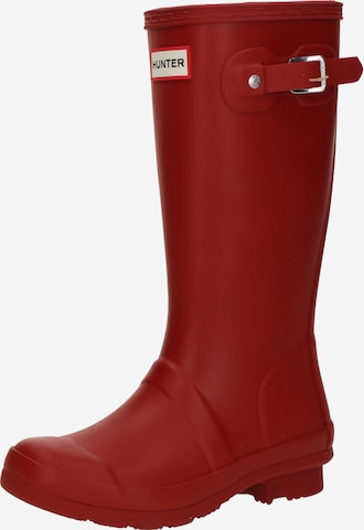 Stivale di gomma di HUNTER in rosso: frontale