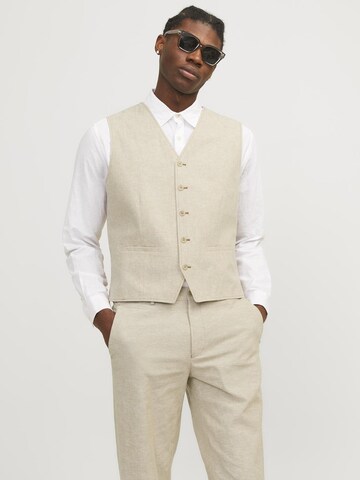 JACK & JONES Gilet 'RIVIERA' in Beige: voorkant