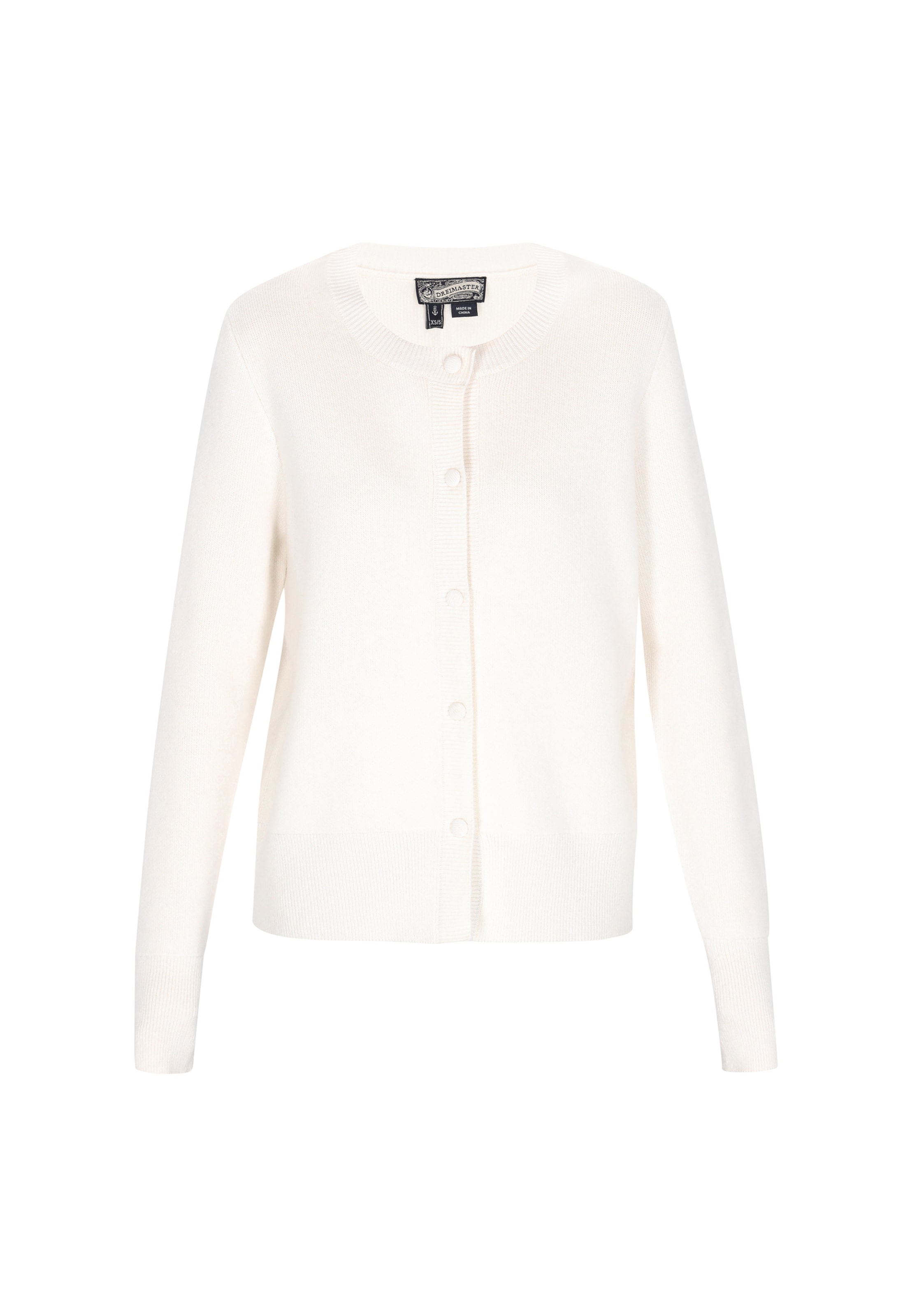 balts DreiMaster Vintage Adīta jaka: no priekšpuses