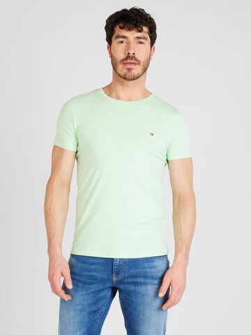 TOMMY HILFIGER Slim Fit T-Shirt in Grün: predná strana