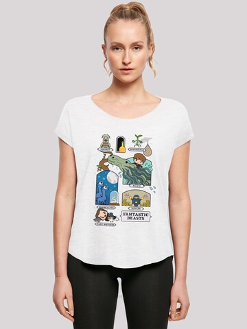 F4NT4STIC Shirt 'Fantastic Beasts 2 Chibi Newt' in Wit: voorkant