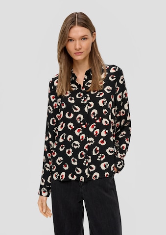 s.Oliver Blouse in Zwart: voorkant