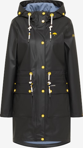 Schmuddelwedda Raincoat in Black: front