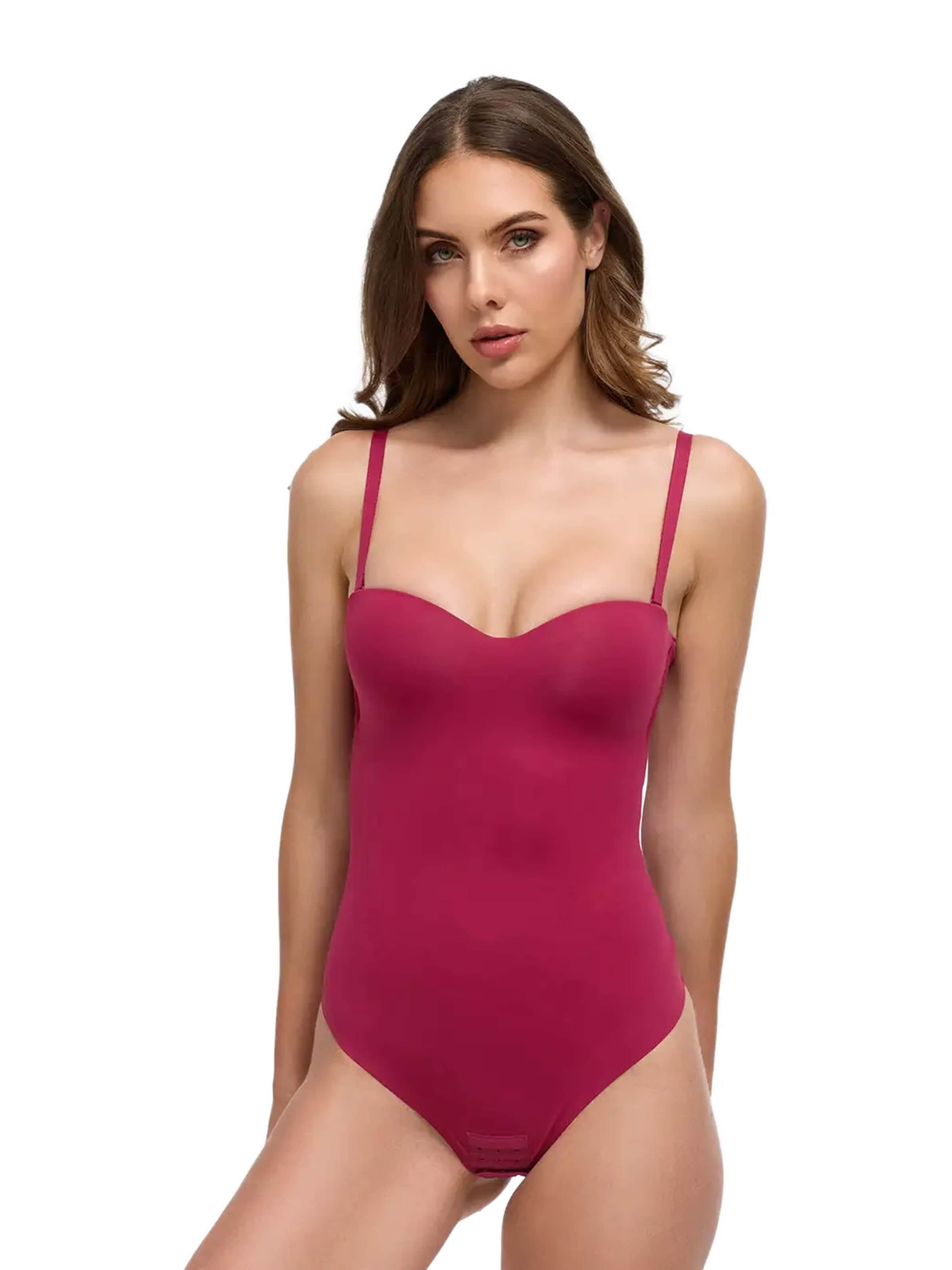 cfab - Body moldeador 'Push-Up integrierter Bodysuit mit String' en rosa