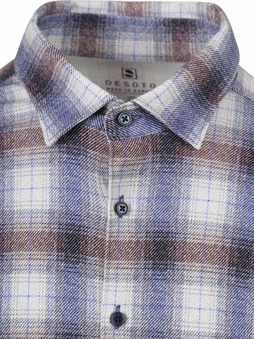 DESOTO Slim fit Overhemd in Blauw