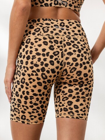 Hey Honey - Skinny Leggings 'Biker' en marrón