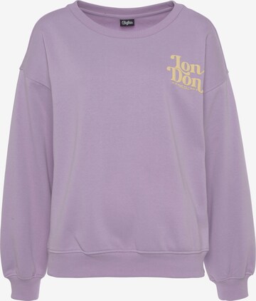 BUFFALO Sweatshirt in Purple: front