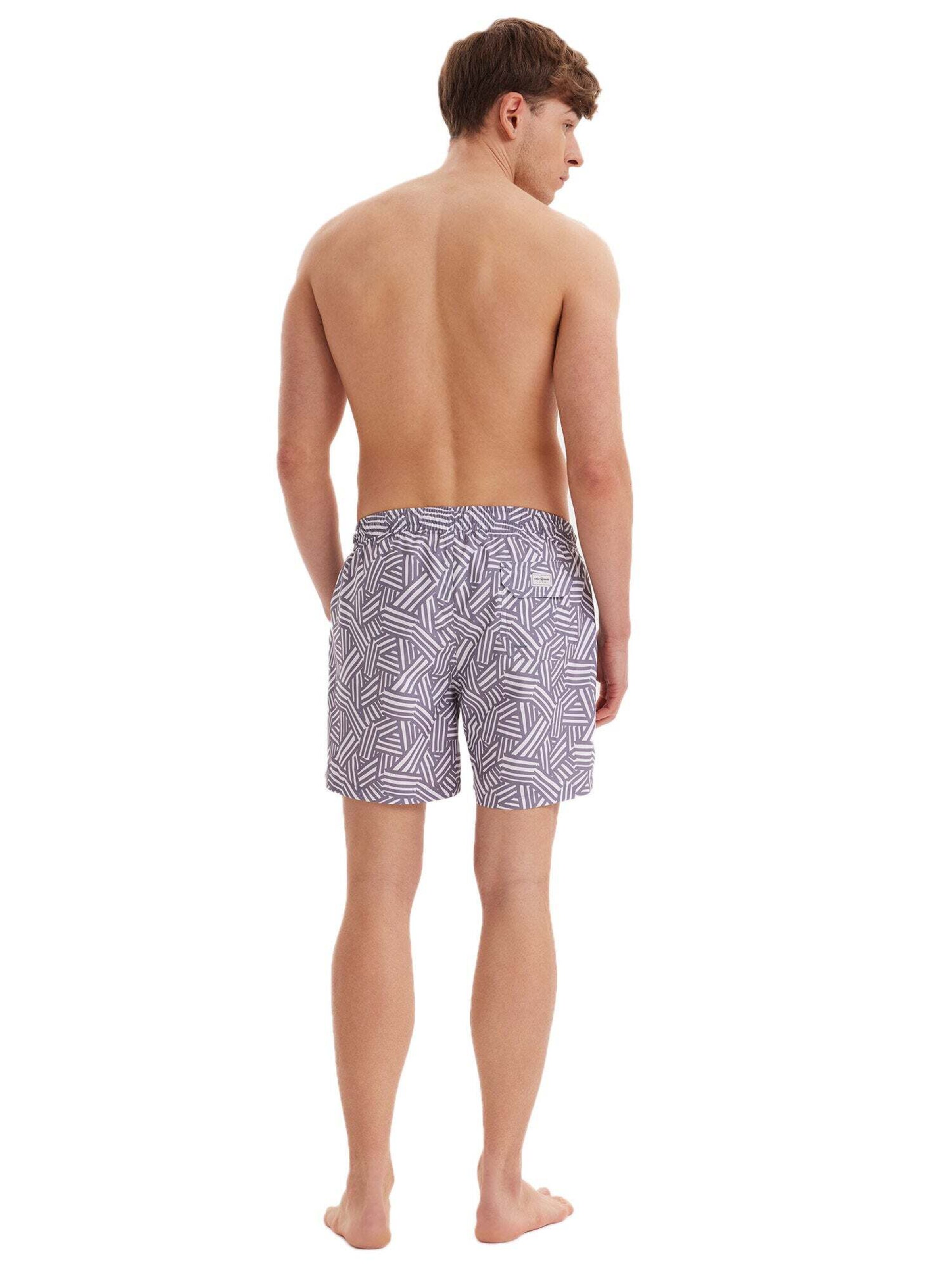 WESTMARK LONDON Badeshorts 'GEOMETRIC' i grå