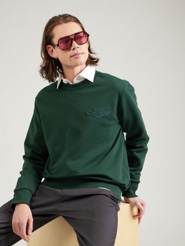 Sweat-shirt GANT en vert : devant