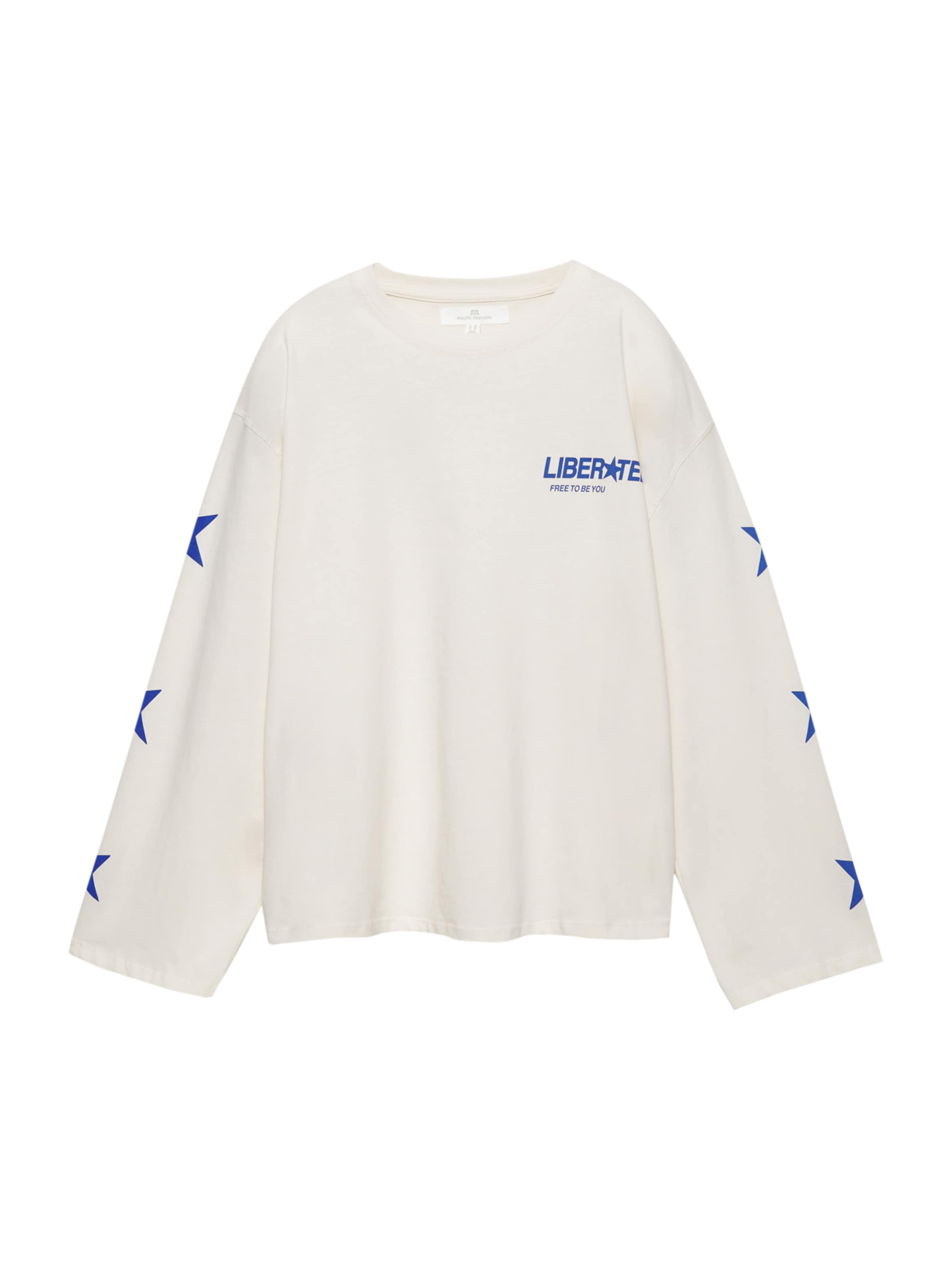 Pull&Bear Shirt 'PACIFIC EMPOWER' in Wit: voorkant