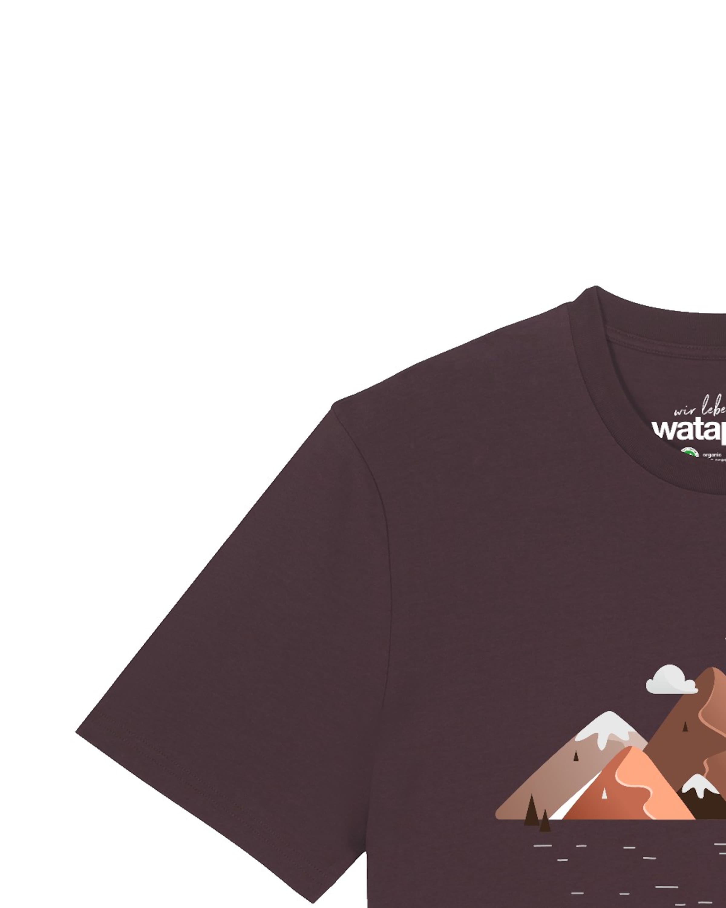 T-Shirt 'Mountains & Moon' Watapparel en rouge